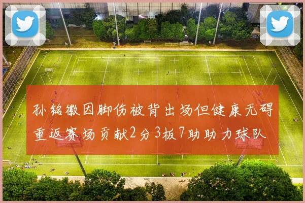 孙铭徽因脚伤被背出场但健康无碍重返赛场贡献2分3板7助助力球队